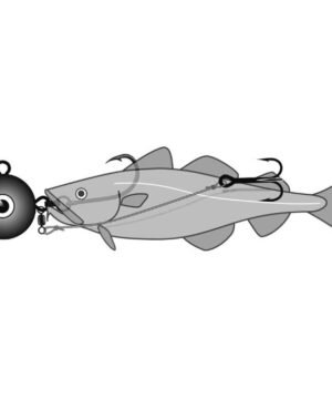 Alternative view of Sistema jūrinė Halibut strong į Norvegija su trišakiu 300g Pink