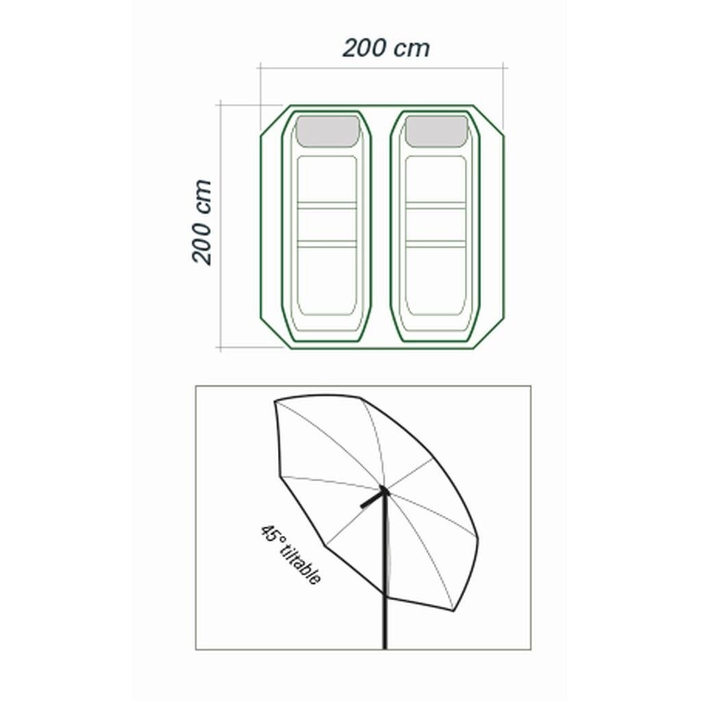 Skėčio formos karpinė palapinė iš PVC Plotis 3.0 m Germany - Image 3