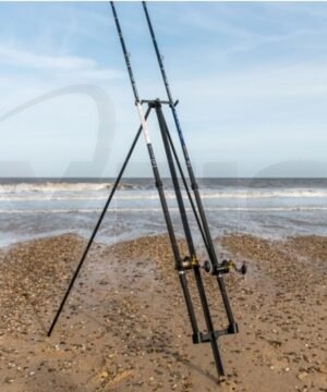 Alternative view of Stovas meškerėms Jūrinis Šaminis tripod Surf  EXTRA  Wychwood Žvejybai nuo kranto Jūroje ir Nemune Skirvytėje iš Anglijos Wychwood