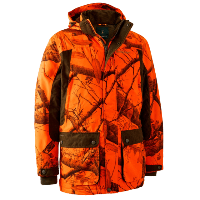 Striukė Deerhunter Eagle Winter Medžioklinė Oranžinė Kamufliažinė Apranga Medžiotojui DEER-TEX® Performance Shell 100% atsparus vandeniui - Image 3