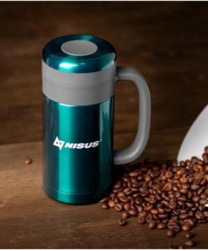 Super Kaina 29eur Termosas Nisus Maistinis Laikantis gerai šilumą Puodelis su rankena ir sieteliu 450ml iš Nerūdijačio plieno