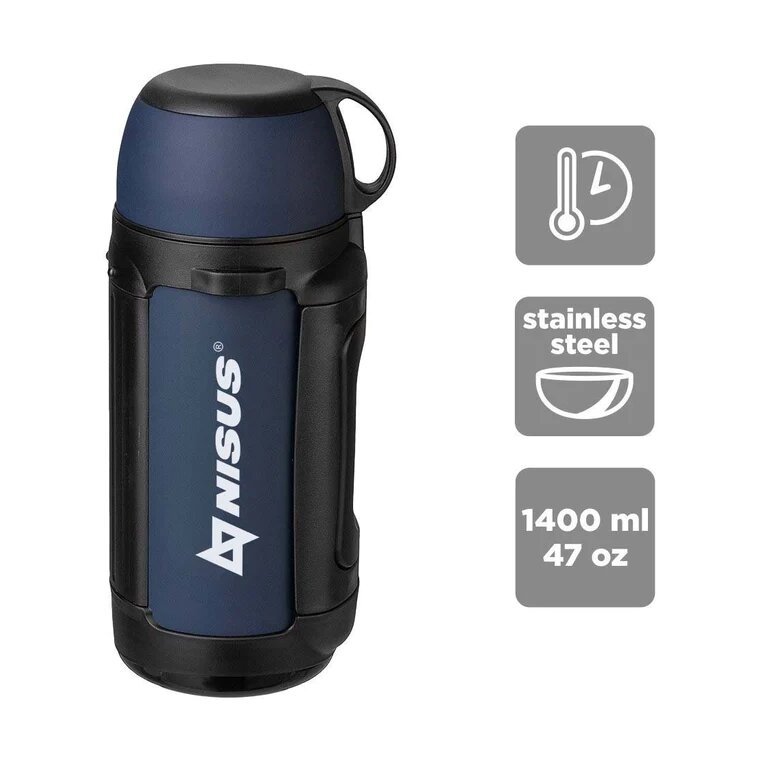 Super Kaina 65eur Termosas Nerūdijančio Plieno Nisus su rankena 1.4L + puodelis Termosas maistui - Image 5