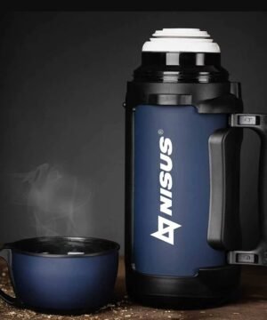 Super Kaina 65eur Termosas Nerūdijančio Plieno Nisus su rankena 1.4L + puodelis Termosas maistui