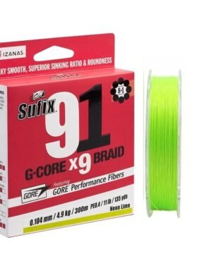 Valas pintas Sufix 91 BRAID NEON CHARTREUSE 300m
