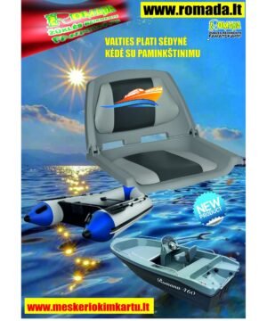 -25% Super Kaina 79eur Sėdynė valties kėdė Deluxe su paminkštinimu Ocean Australija Sidabrinė