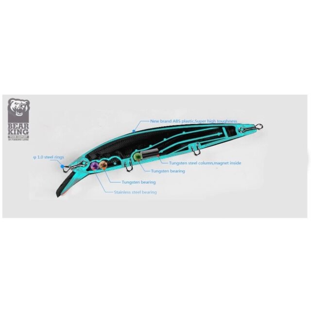 Vobleris BEARKING Rerange 130SP 22g - Image 3