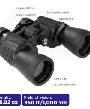 Alternative view of Žiūronai Zoom 10x50 Hunter Black + Dėklas