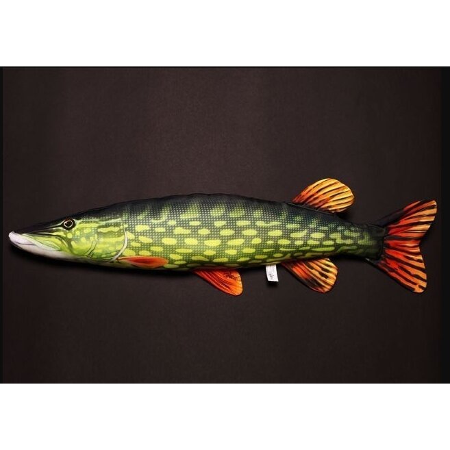 Žuvytė minkšta suvenyras Lydeka 45cm Pagalvėlė Dovana Žvejui 45cm