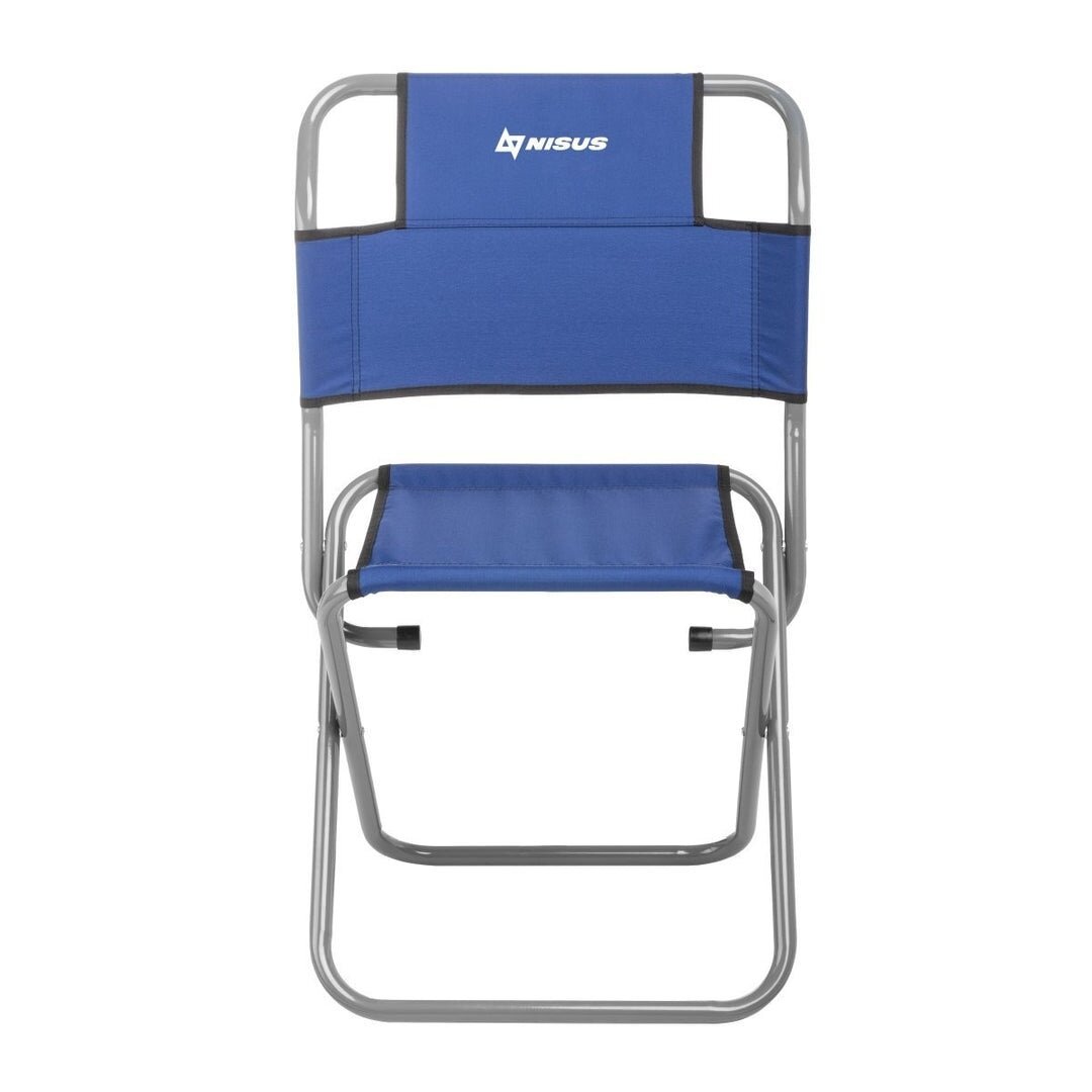 -21% Super Kaina 39eur Žvejybinė kėdė 120kg/130kg Mėlyna su atlošu Camping Chair - Image 2