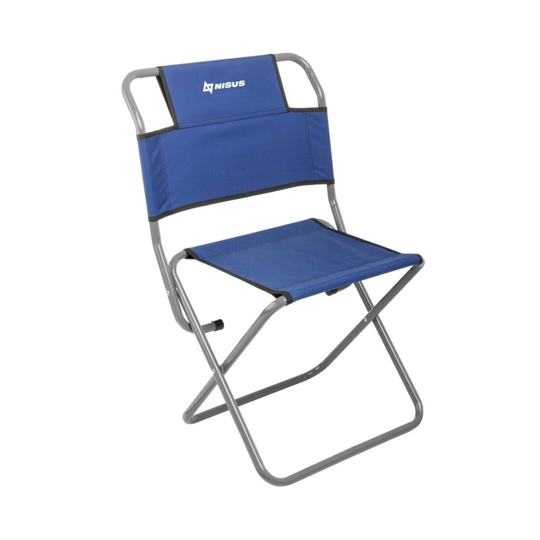 -21% Super Kaina 39eur Žvejybinė kėdė 120kg/130kg Mėlyna su atlošu Camping Chair
