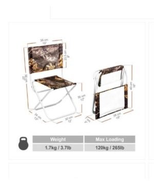 Alternative view of Žvejybinė kėdė Camo Compact su atlošu iki 120kg Labai Tvirta