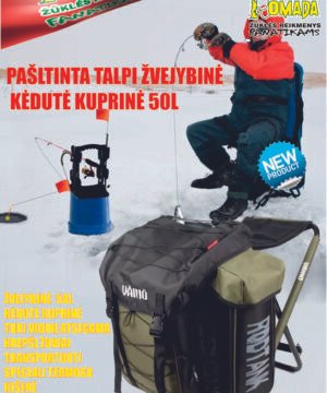 Žvejybinė Kuprinė Kėdė Pašiltinta sėdynė Talpi Kurinė 50L+ skyrius termosui Aukšta 50cm Sustiprinta Žvejybai Medžioklei Turizmui Suomija