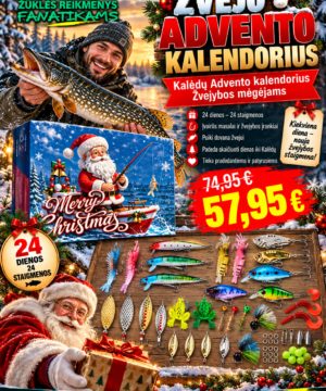 Kaina 57eur Kalėdinis 24 dienų advento kalendorius žvejybos mėgėjams