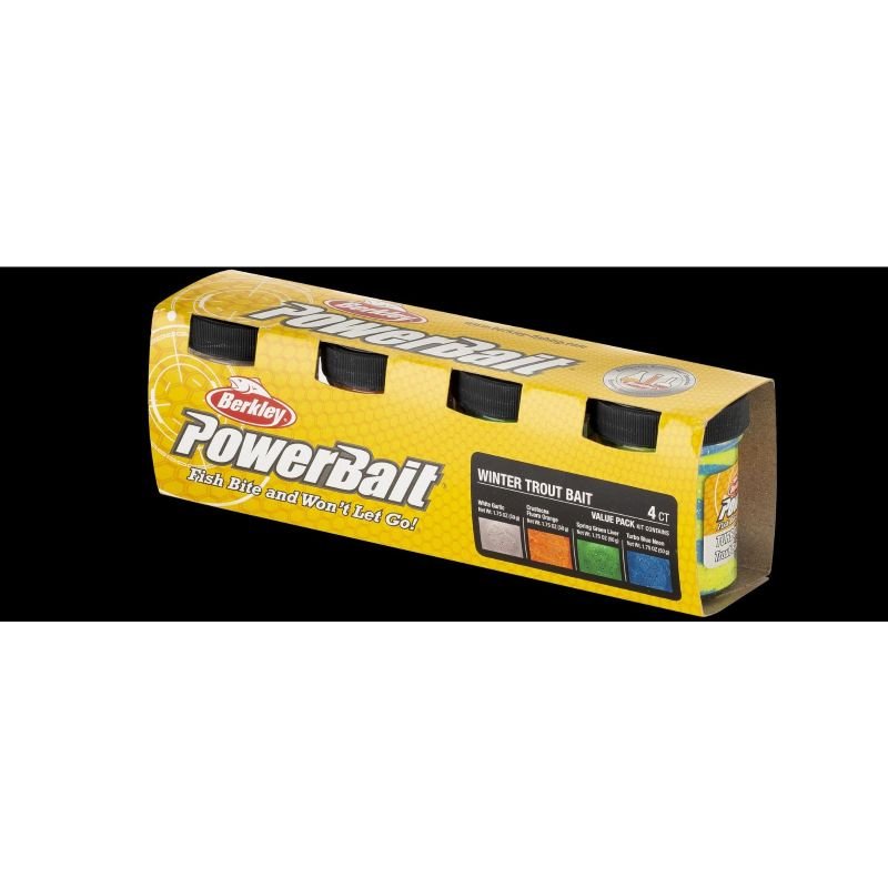 Pasta Tešla Powerbait Glitter Trout Winter Sykas Upėtakis Palija 4 vnt