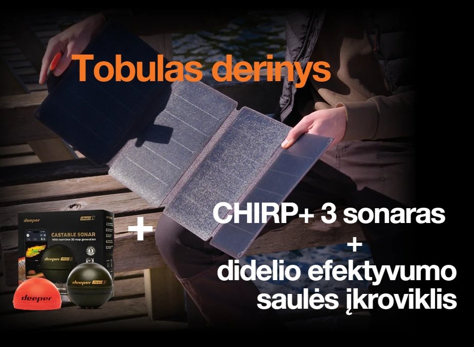 Super Naujiena CHIRP+3 DEEPER Komplektas Echolotas Deeper Chirp Plus 3+ žuvų ieškiklio saulės baterijų maitinimo rinkinys - Image 17