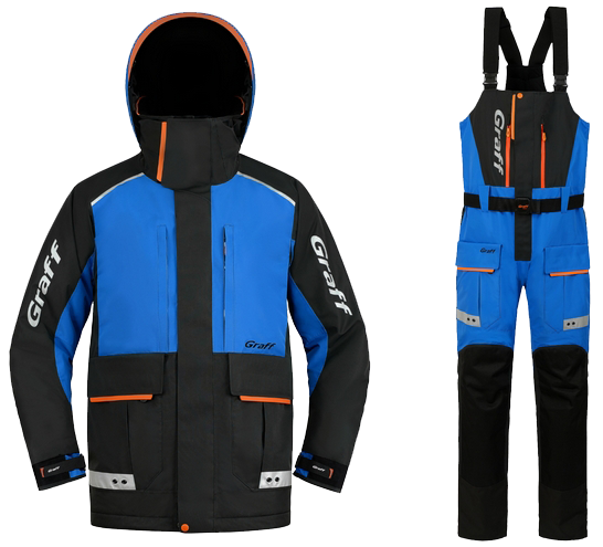 -28% Super Kaina 449eur Kostiumas Žieminis Neskęstantis Naujausia (3.0 Versija) EDITION GRAFF FLOAT GUARD NESKĘSTANTIS 2 DALIŲ KOSTIUMAS WARM GUARD Norvegijai ir ant Ledo juodai mėlynas - Image 9