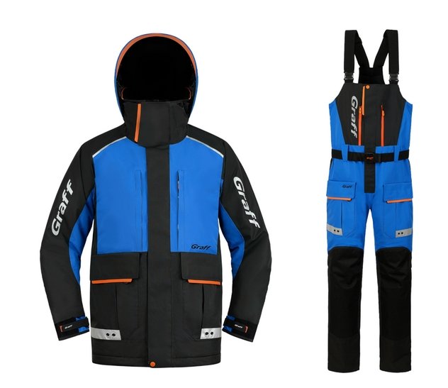 -28% Super Kaina 449eur Kostiumas Žieminis Neskęstantis Naujausia (3.0 Versija) EDITION GRAFF FLOAT GUARD NESKĘSTANTIS 2 DALIŲ KOSTIUMAS WARM GUARD Norvegijai ir ant Ledo juodai mėlynas - Image 6