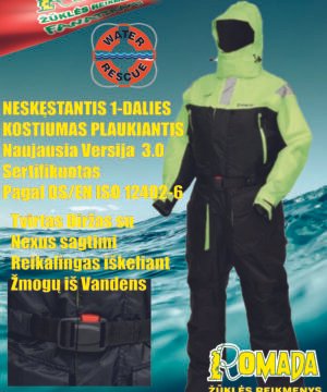 -20% Super Kaina 284eur Kostiumas Plaukiantis Neskęstantis žieminis žvejybinis Vienos Dalies Sertifikuotas Lengvas