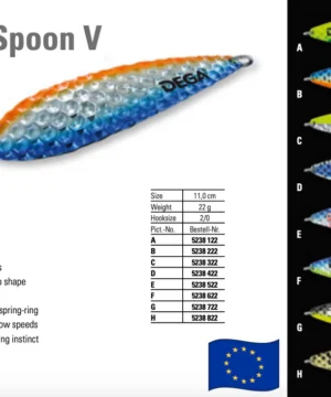 -20% NUOLAIDA Blizgė Lašišinė Trolling V 110mm 22g UV-Efektas Salmon Velkiavimui Lašišų ir Lydekų Žūklei
