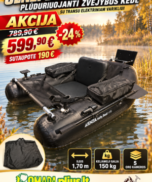 -24% Super Kaina 599eur Valtis belly boat PVC 1.70m su transu varikliui JENZI Germany