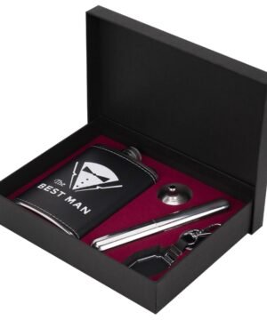 Alternative view of Super kaina 29eur Dovanų Komplektas  Nerūdijančio plieno gertuvė ir Cigaro Dėklas + Dovanų dėžutėje