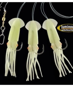 Paternoster jūrinė sistema Kalmaras UV Fosfo Luminous 3vnt 7/0 Norge