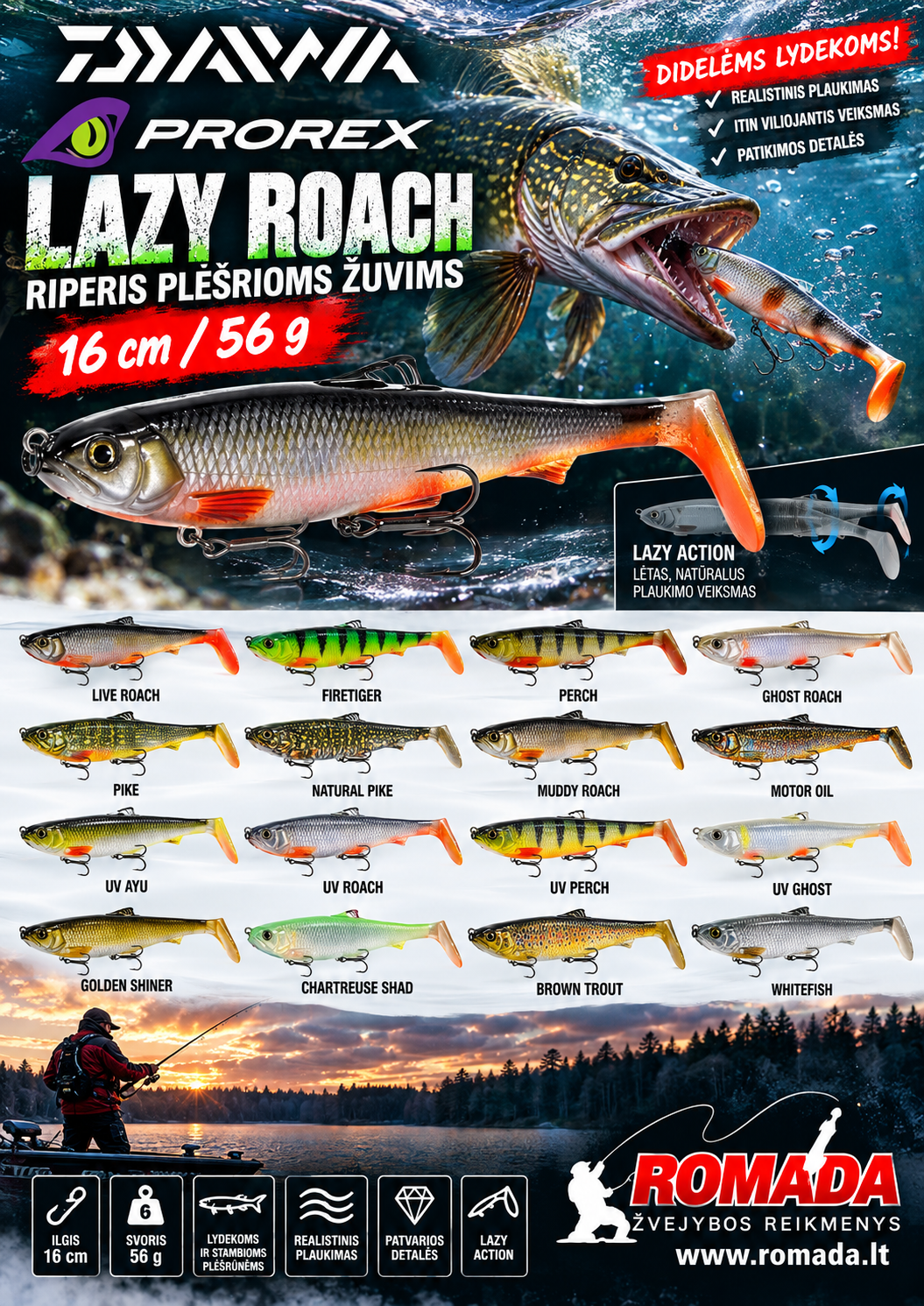 Riperis Daiwa Prorex Lazy Roach 16cm 56gr