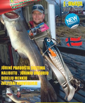 Sistema Jūrinė Didžiulėms Menkėms Guminukas 23cm Halibutams Otams UV Viena Kibiausia sistemų Norvegijoje Rankų Darbo 30metų patirties Romada