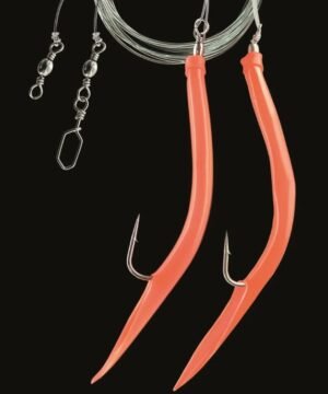 Sistemėlė jūrinė surišta su 2-pipirais 6/0 Norvegijai Vien iš Kibiausių sistemų Menkėms Saidoms Lyroms Jūros Vilkams