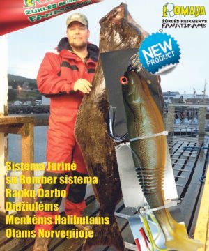 Sistema Jūrinė Rankų Darbo Didžiulėms Menkėms Halibutams Otams Norvegijoje Guminukas  DAIWA UV 20cm