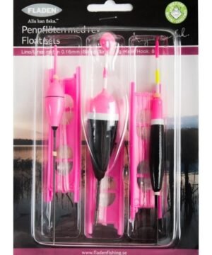 Plūdžių setas su kabliukais Pink 3vnt