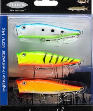 Super Kaina 13eur Voblerių Popper Rinkinys 8.7cm floating 3vnt
