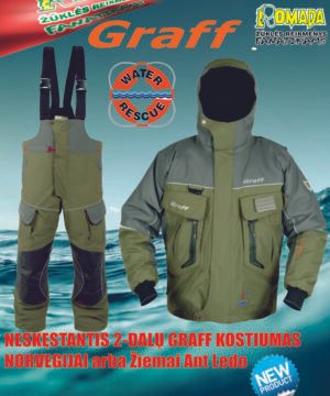 Kostiumas GRAFF WARM+ iki -50C 2 DALIŲ KOSTIUMAS Norvegijai ir ant Ledo Green