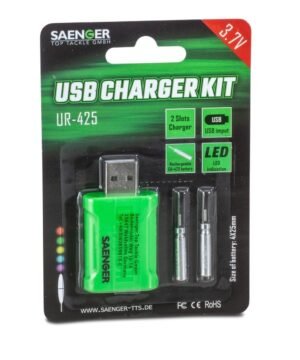 Pakrovėjas baterijoms plūdėms USB + 2vnt UR-425