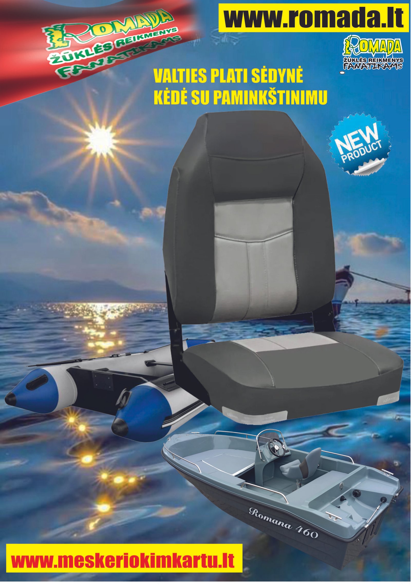 -20% Super Kaina 135eur Kėdė Sėdynė valties Deluxe Aukšto atlošo prabangi valties sėdynė minkšta