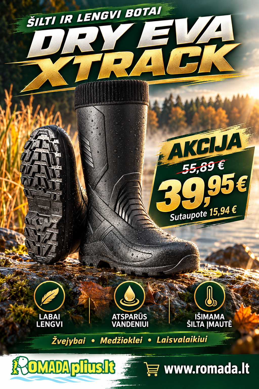 -30% Super Kaina 39eur Botai Dry Eva XTrack ilgi Labai lengvi!