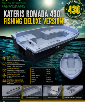-1555eur Super Kaina 3995eur  valtis Kateris Romada 430 FISHING Deluxe version Aukšta kokybė!