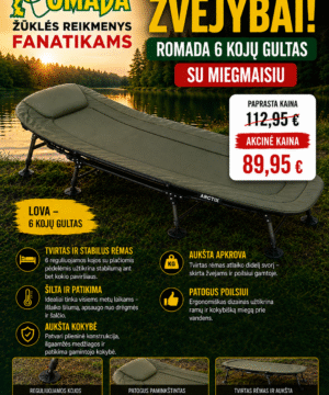 Super AKCIJA 89eur Gultas Lova Carp ARCTIX TRAIL BED Deluxe