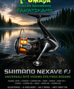 Super Kaina 71eur Nauja Ritė Shimano Nexave FJ HG Dydžiai  2500S / 3000 / 4000 / 5000