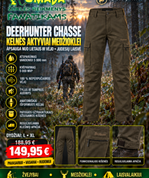 Kelnės Medžioklei Aktyviam Judėjimui Nuo Vandens ir Vėjo Deerhunter