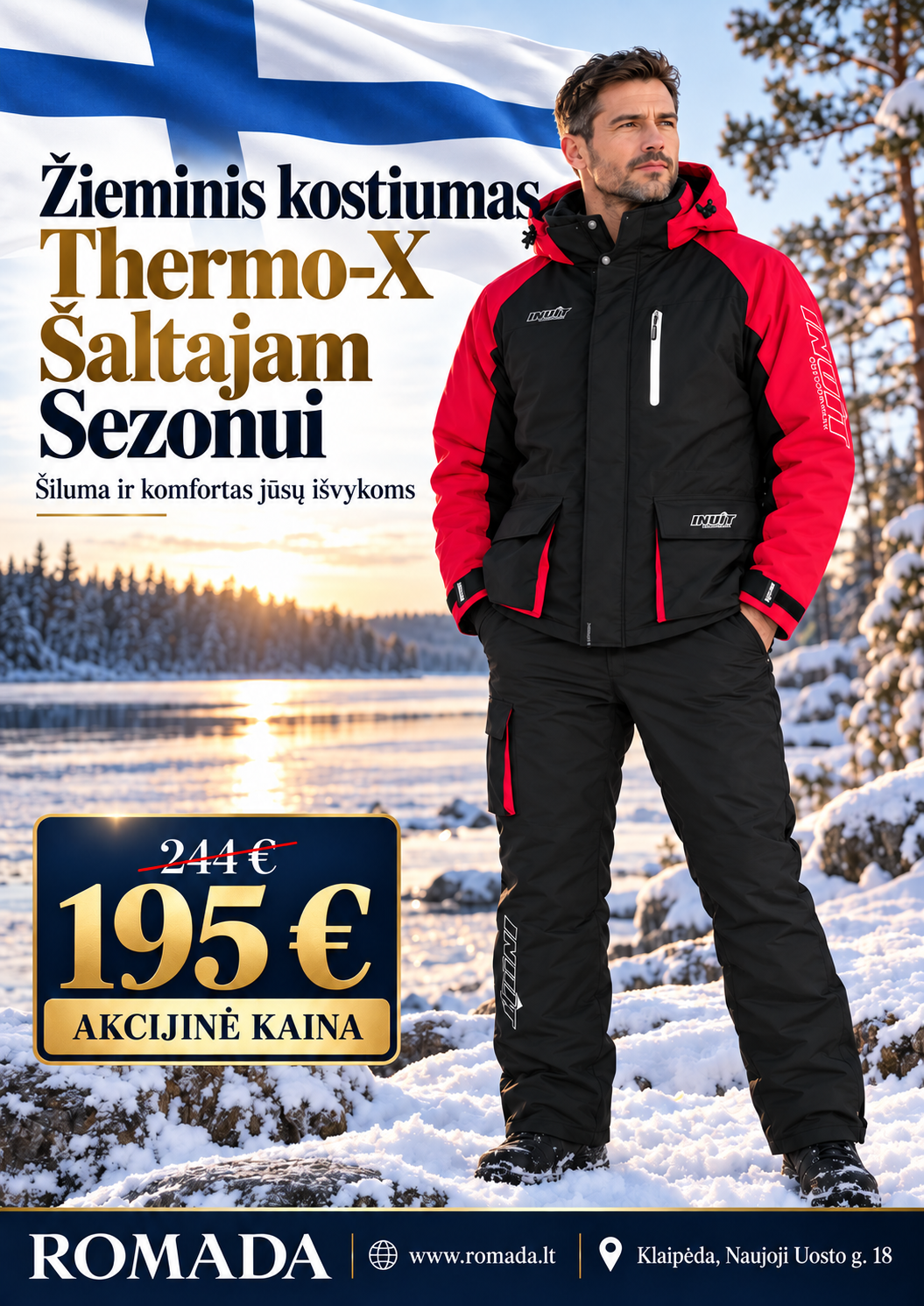 -20% Super Kaina 195eur Žieminis kostiumas Thermo-X Šaltajam Sezonui