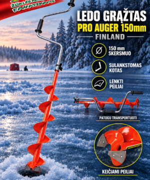 Super Kaina 87eur Naujiena Ledo grąžtas Pro Auger 130mm / 150mm Finland