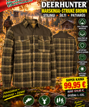 Marškiniai Striukė Brown Deerhunter Medžioklei