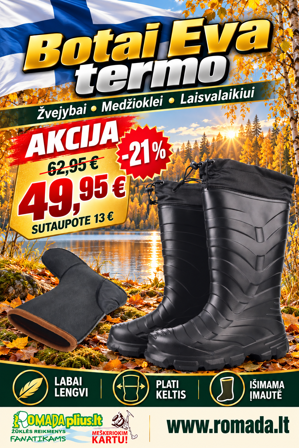 Super Kaina 49eur Botai Aukšti Thermal EWA LIGHTWEIGHT Boots -35C Labai Lengvi Plati Keltis su Įmaute