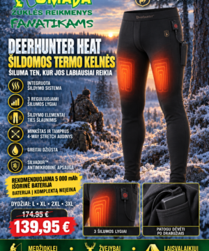 Termo Apatiniai Kelnės Heat Deerhunter Su Šildymo Sistema powerbank
