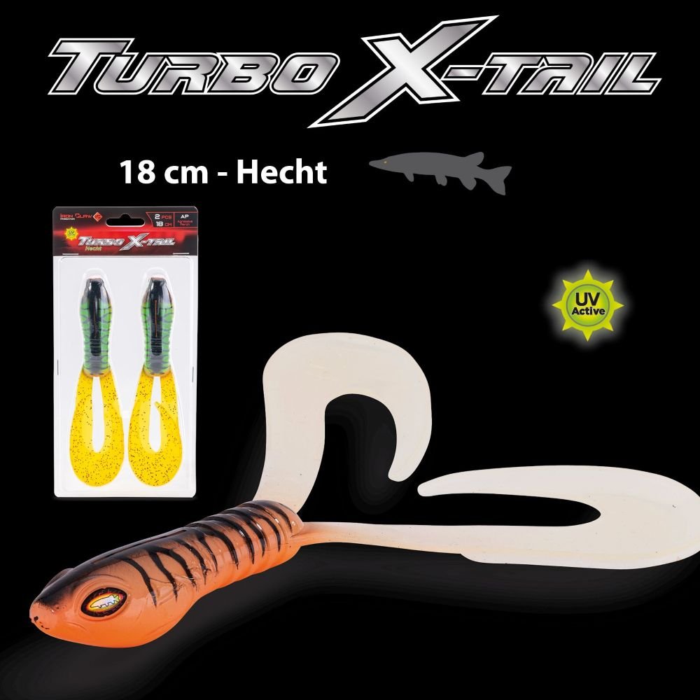Guminis masalas IRON CLAW Turbo Double X-Tail UV 18cm 2vnt Guminukas Mouse