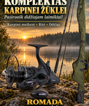Komplektas Karpinei žūklei Anaconda Magist 12 ft / 13 ft 3.50 lb su Ritė + Meškerės dėklas