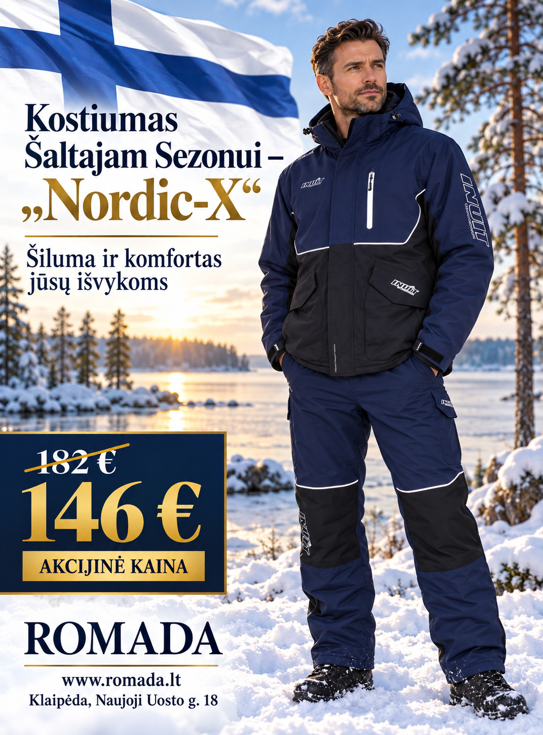 -20% Super Kaina 146eur Žieminis kostiumas Nordic-X Šaltajam Sezonui