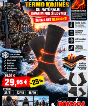 ALASKA savaime šylančios termo kojinės su FIBRE HEAT® technologija