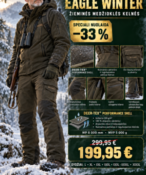 -33% Super Kaina 199eur Kelnės Deerhunter Winter Medžioklinė DEER-TEX® 100%